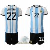 Officiële Voetbalshirt + Korte Broek Argentinië Lautaro Martinez 22 Thuis WK 2022 - Kids